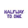 thumbnail image 1 of Letter Balloons - HALFWAY TO ONE 16" Inch Alphabet Letters Foil Mylar Balloon Birthday Party Banner (Purple), 1 of 5