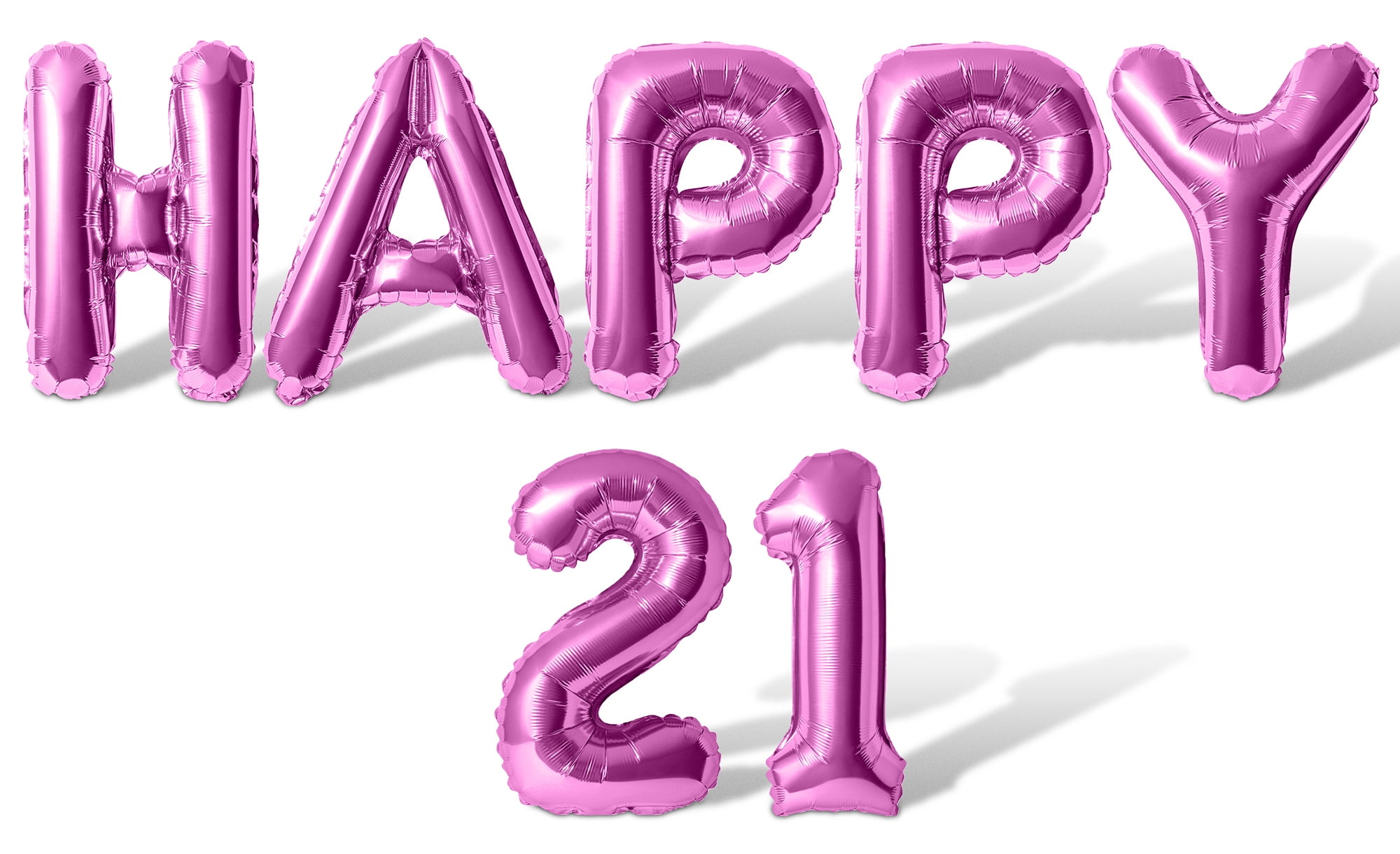 Letter Balloons - HAPPY 21 16