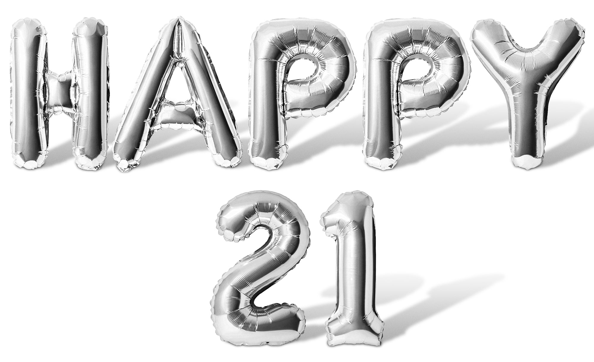 Letter Balloons - HAPPY 21 16
