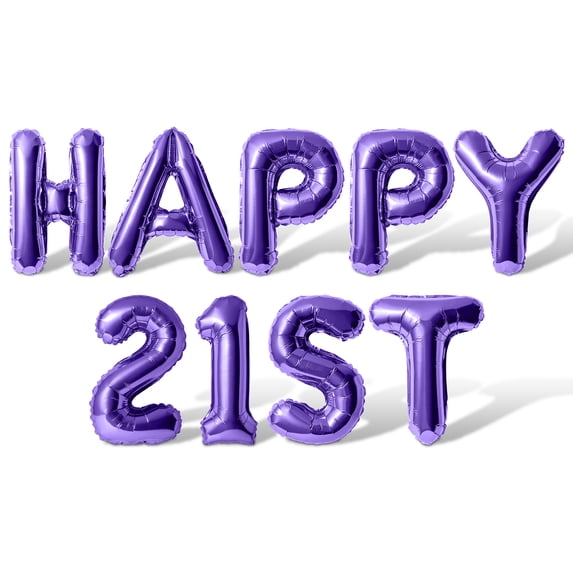 Letter Balloons - HAPPY 21ST 16