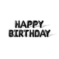 thumbnail image 1 of Letter Balloons - HAPPY BIRTHDAY 16" Inch Alphabet Letters Foil Mylar Balloon Birthday Party Banner (Black), 1 of 5