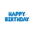 thumbnail image 1 of Letter Balloons - HAPPY BIRTHDAY 16" Inch Alphabet Letters Foil Mylar Balloon Birthday Party Banner (Blue), 1 of 5