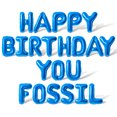 thumbnail image 1 of Letter Balloons - HAPPY BIRTHDAY YOU FOSSIL 16" Inch Alphabet Letters Foil Mylar Balloon Senior Birthday Party Banner (Blue), 1 of 5