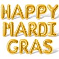 thumbnail image 1 of Letter Balloons - HAPPY MARDI GRAS 16" Inch Alphabet Letters Foil Mylar Balloon Mardi Gras Party Banner (Gold), 1 of 5