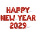 thumbnail image 1 of Letter Balloons - HAPPY NEW YEAR 2029 16" Inch Alphabet Letters Foil Mylar Balloon New Years Party Banner (Red), 1 of 5