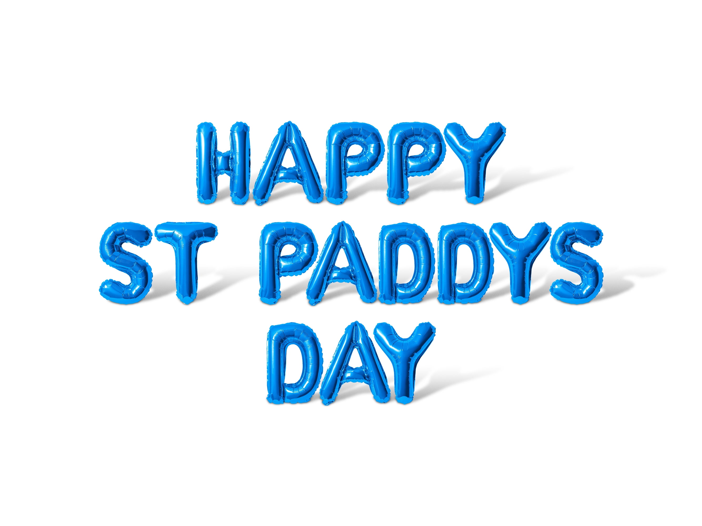 Letter Balloons - HAPPY ST PADDYS DAY 16" Inch Alphabet Letters Foil Mylar Balloon St. Patrick's Day Party Banner (Blue)