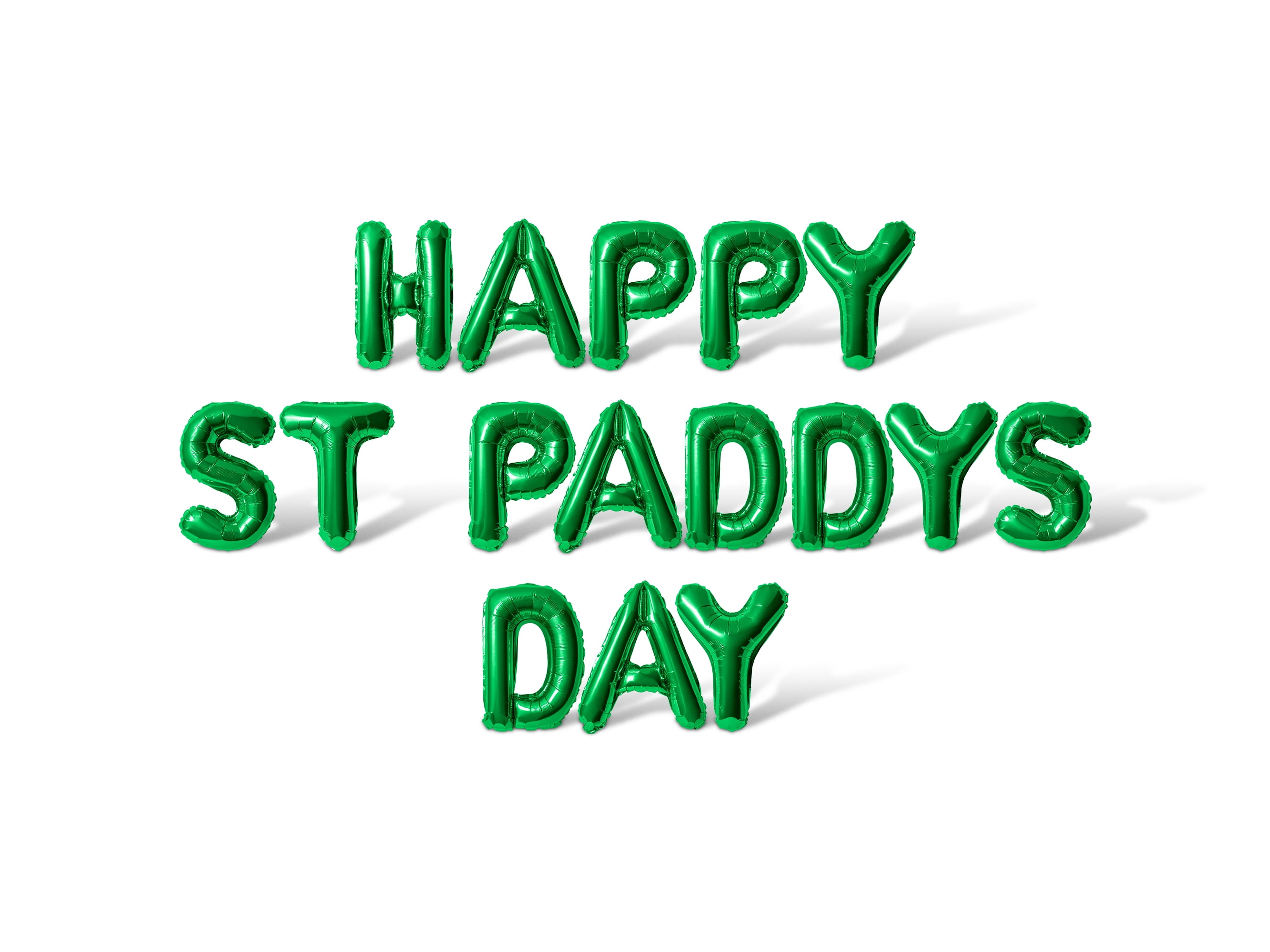 Letter Balloons - HAPPY ST PADDYS DAY 16" Inch Alphabet Letters Foil Mylar Balloon St. Patrick's Day Party Banner (Green)