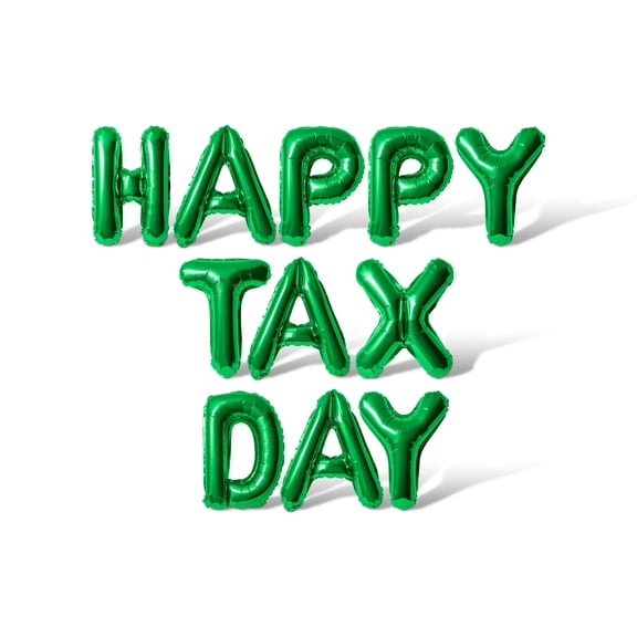 Letter Balloons - HAPPY TAX DAY 16" Inch Alphabet Letters Foil Mylar Balloon Easter Party Banner (Green)
