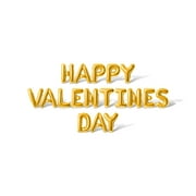 Letter Balloons - HAPPY VALENTINES DAY 16" Inch Alphabet Letters Foil Mylar Balloon Valentine's Day Party Banner (Gold)
