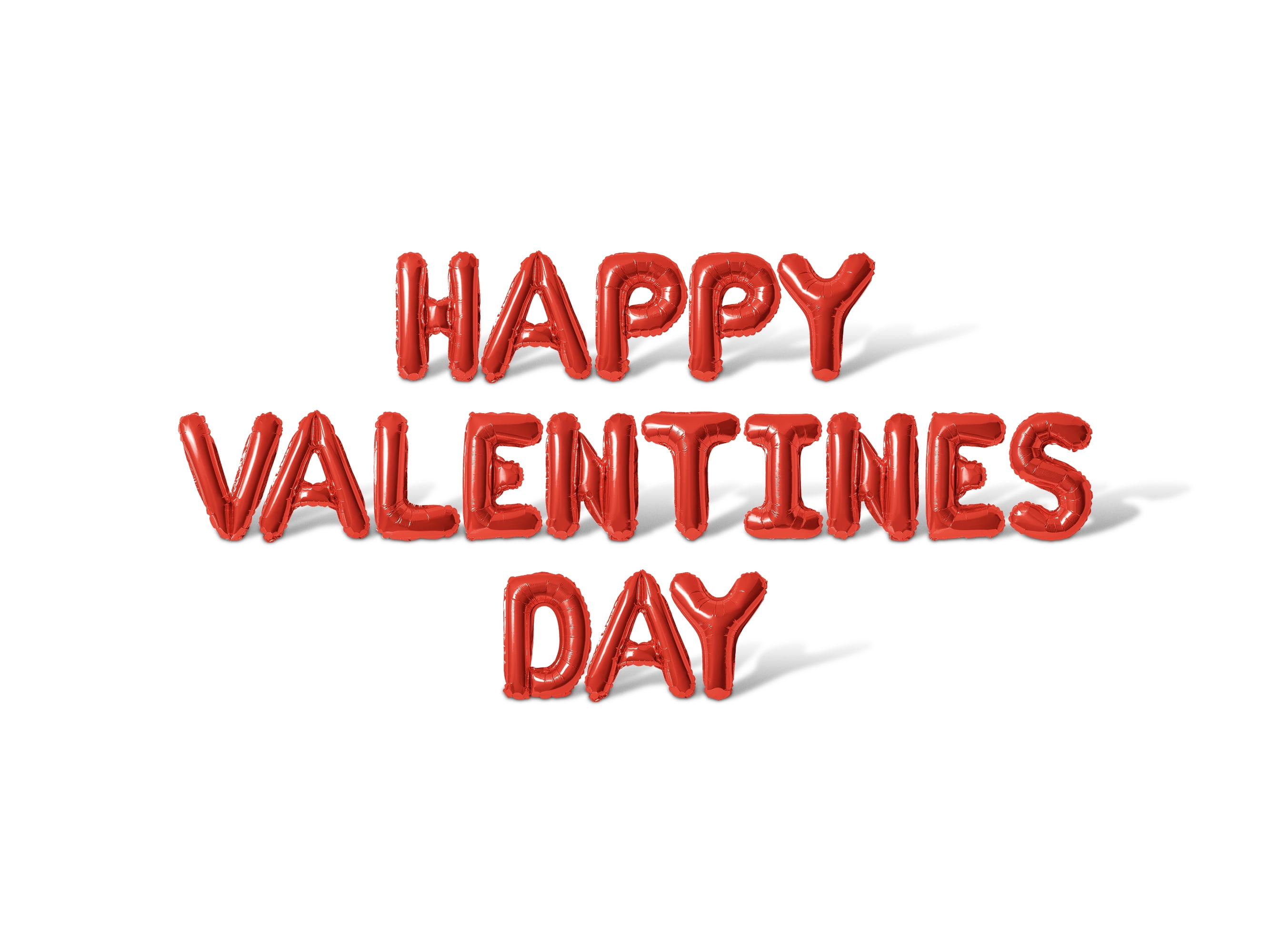 Letter Balloons - HAPPY VALENTINES DAY 16" Inch Alphabet Letters Foil Mylar Balloon Valentine's Day Party Banner (Red)