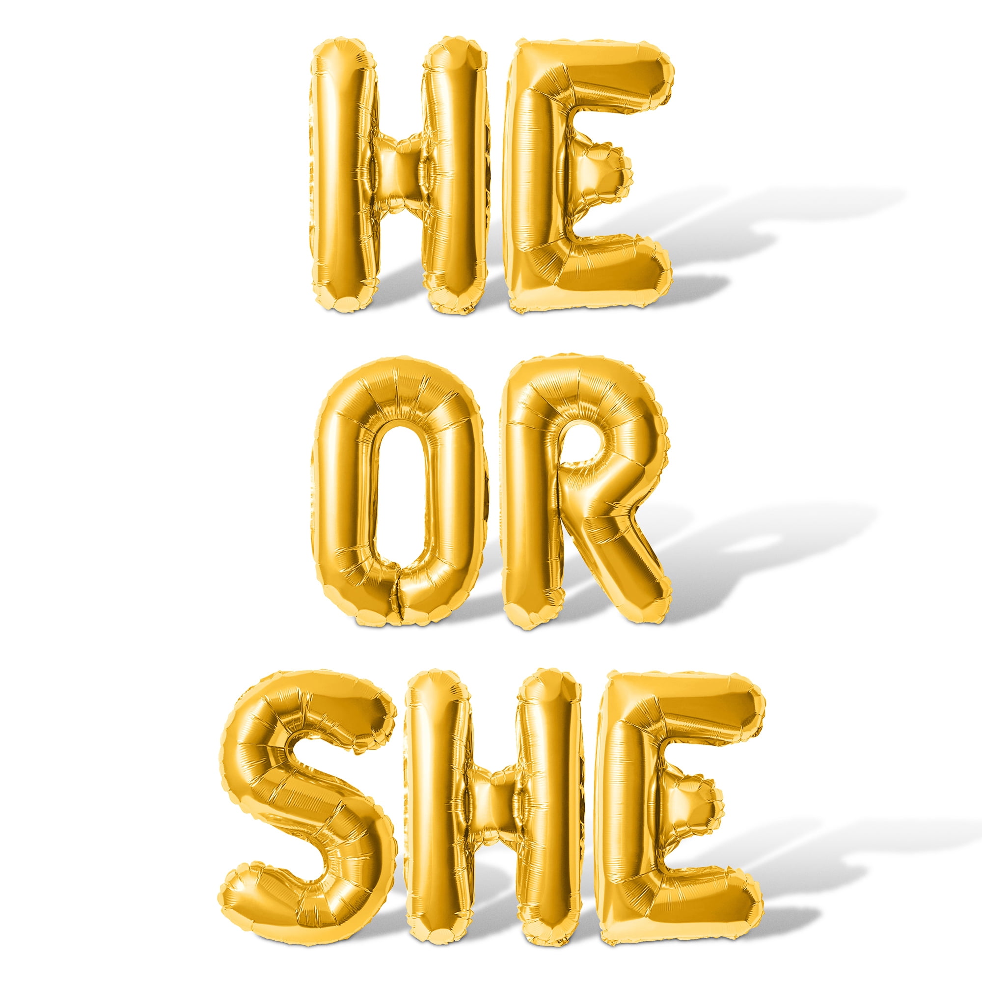 She 16 Letter Balloons - HE OR SHE 16