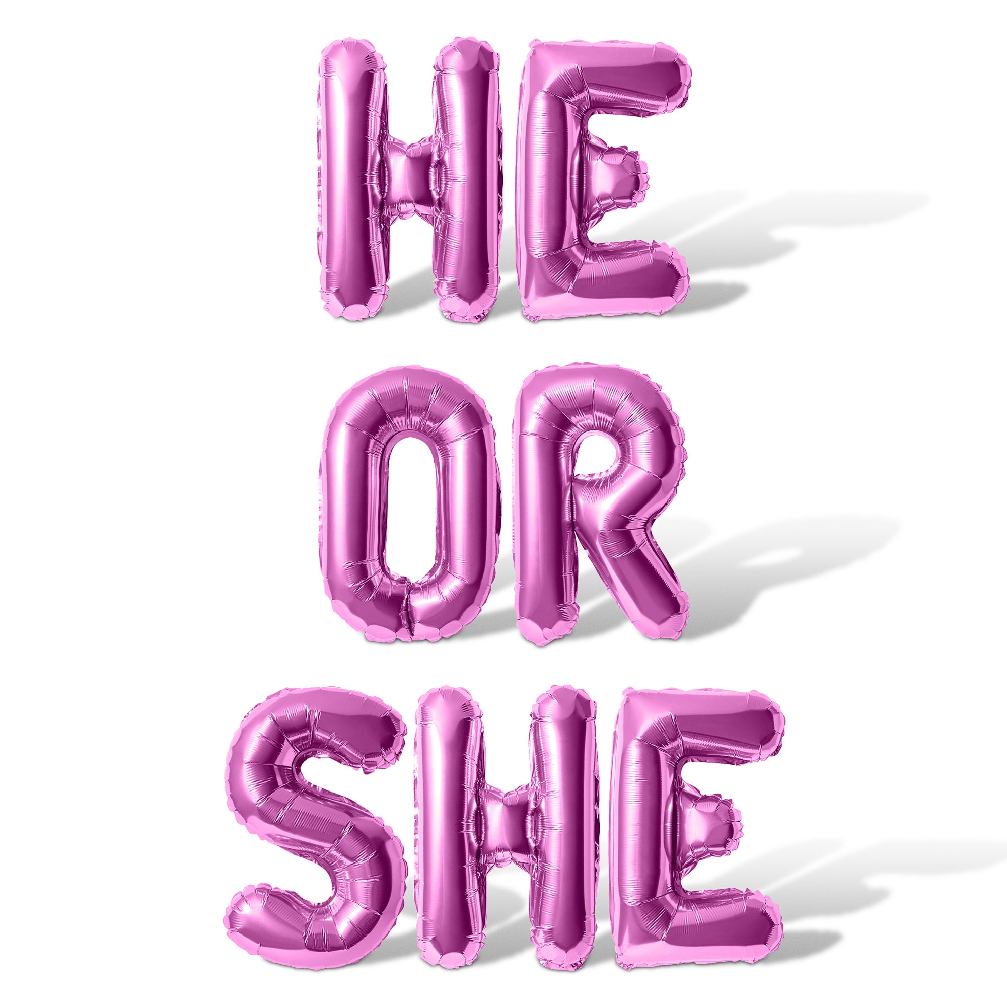 She Lettering Letter Balloons - HE OR SHE 16