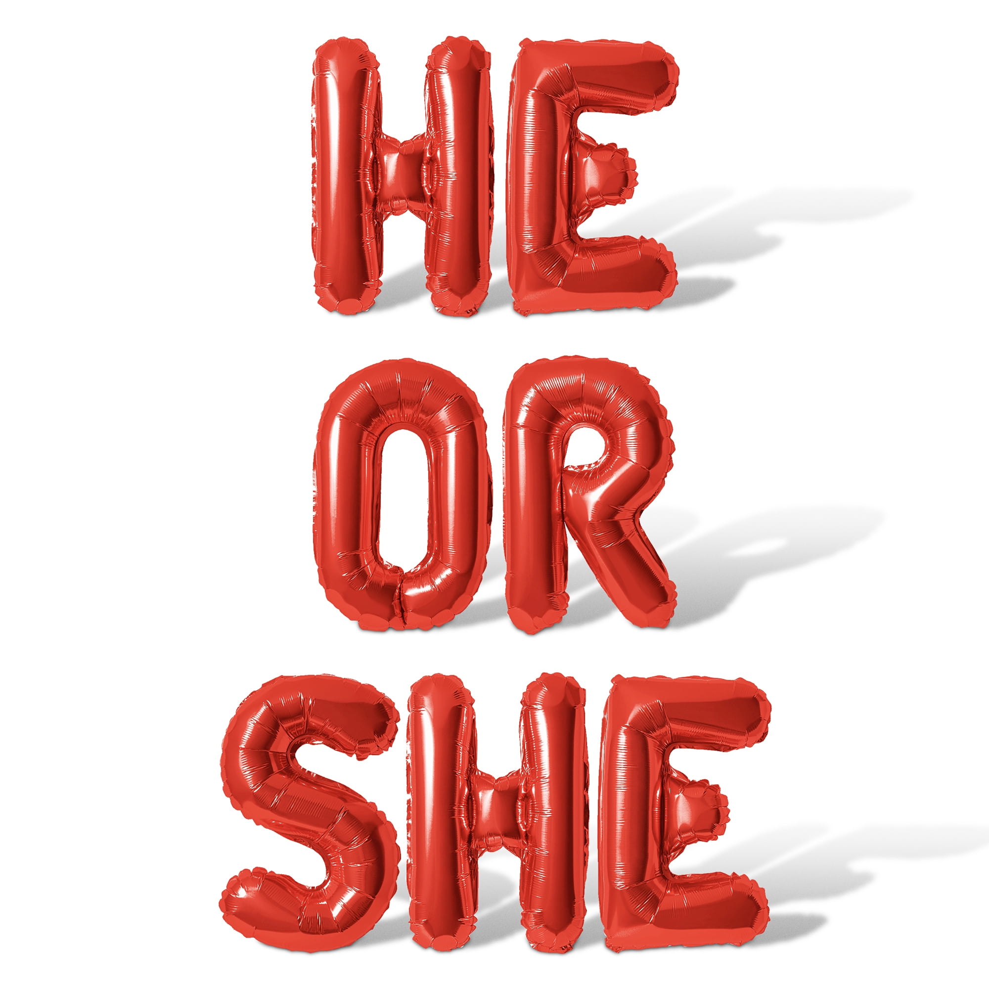 She Lettering Letter Balloons - HE OR SHE 16