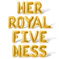 thumbnail image 1 of Letter Balloons - HER ROYAL FIVE NESS 16" Inch Alphabet Letters Foil Mylar Balloon 5th Birthday Party Banner (Gold), 1 of 5