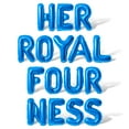 thumbnail image 1 of Letter Balloons - HER ROYAL FOUR NESS 16" Inch Alphabet Letters Foil Mylar Balloon 4th Birthday Party Banner (Blue), 1 of 5
