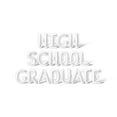 thumbnail image 1 of Letter Balloons - HIGH SCHOOL GRADUATE 16" Inch Alphabet Letters Foil Mylar Balloon Graduation Day Party Banner (White), 1 of 5