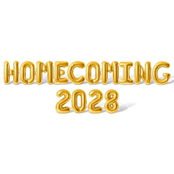 Letter Balloons - HOMECOMING 2028 16" Inch Alphabet Letters Foil Mylar Balloon Homecoming Party Banner (Gold)