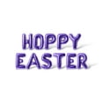 thumbnail image 1 of Letter Balloons - HOPPY EASTER 16" Inch Alphabet Letters Foil Mylar Balloon Easter Party Banner (Purple), 1 of 5