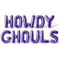 thumbnail image 1 of Letter Balloons - HOWDY GHOULS 16" Inch Alphabet Letters Foil Mylar Balloon Halloween Party Banner (Purple), 1 of 5