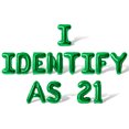 thumbnail image 1 of Letter Balloons - I IDENTIFY AS 21 16" Inch Alphabet Letters Foil Mylar Balloon 21st Birthday Party Banner (Green), 1 of 5