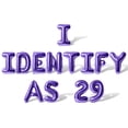 thumbnail image 1 of Letter Balloons - I IDENTIFY AS 29 16" Inch Alphabet Letters Foil Mylar Balloon 29th Birthday Party Banner (Purple), 1 of 5