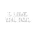 thumbnail image 1 of Letter Balloons - I LOVE YOU DAD 16" Inch Alphabet Letters Foil Mylar Balloon Father's Day Party Banner (White), 1 of 5