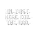 thumbnail image 1 of Letter Balloons - IM JUST HERE FOR THE BBQ 16" Inch Alphabet Letters Foil Mylar Balloon 4th of July Party Banner (White), 1 of 5