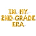 thumbnail image 1 of Letter Balloons - IN MY 2ND GRADE ERA 16" Inch Alphabet Letters Foil Mylar Balloon 2nd Grade Party Banner (Gold), 1 of 5