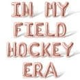 thumbnail image 1 of Letter Balloons - IN MY FIELD HOCKEY ERA 16" Inch Alphabet Letters Foil Mylar Balloon Field Hockey Themed Birthday Party Banner (Rose Gold), 1 of 5