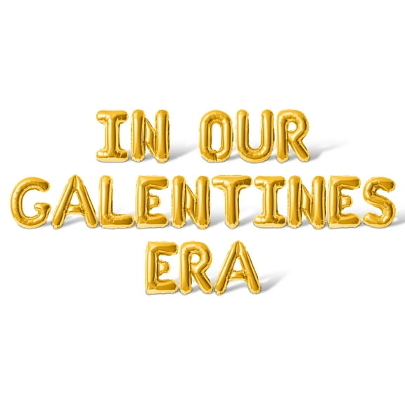 Letter Balloons - IN OUR GALENTINES ERA 16" Inch Alphabet Letters Foil Mylar Balloon Galentines Day Party Banner (Gold)