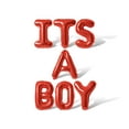 thumbnail image 1 of Letter Balloons - ITS A BOY 16" Inch Alphabet Letters Foil Mylar Balloon Gender Reveal Party Banner (Red), 1 of 5