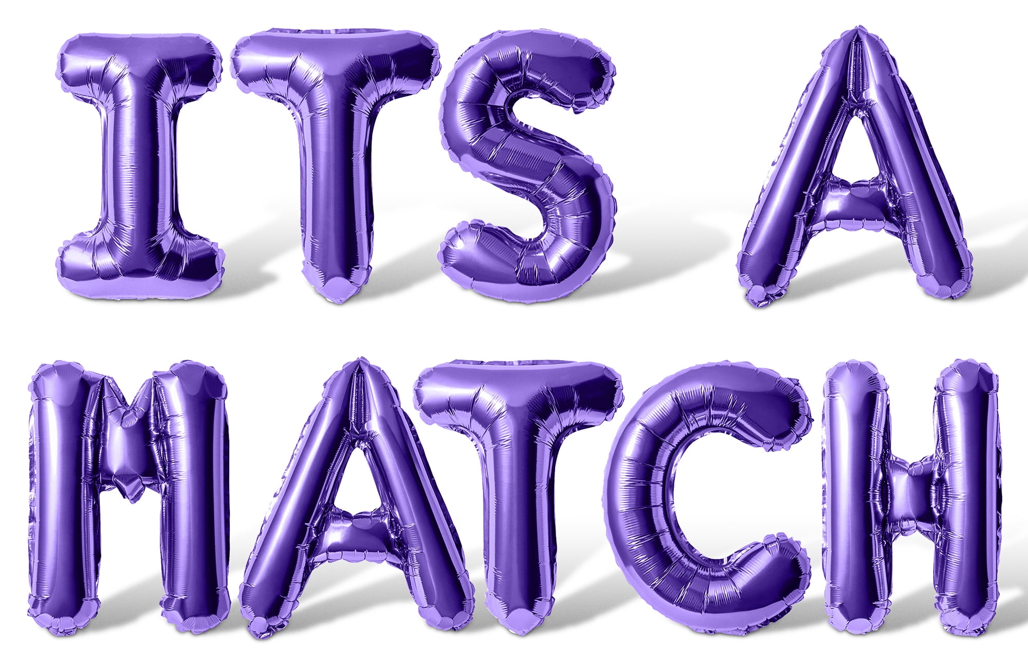 Letter Balloons - ITS A MATCH 16