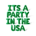 thumbnail image 1 of Letter Balloons - ITS A PARTY IN THE USA 16" Inch Alphabet Letters Foil Mylar Balloon 4th of July Party Banner (Green), 1 of 5