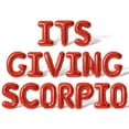 thumbnail image 1 of Letter Balloons - ITS GIVING SCORPIO 16" Inch Alphabet Letters Foil Mylar Balloon Scorpio Birthday Party Banner (Red), 1 of 5