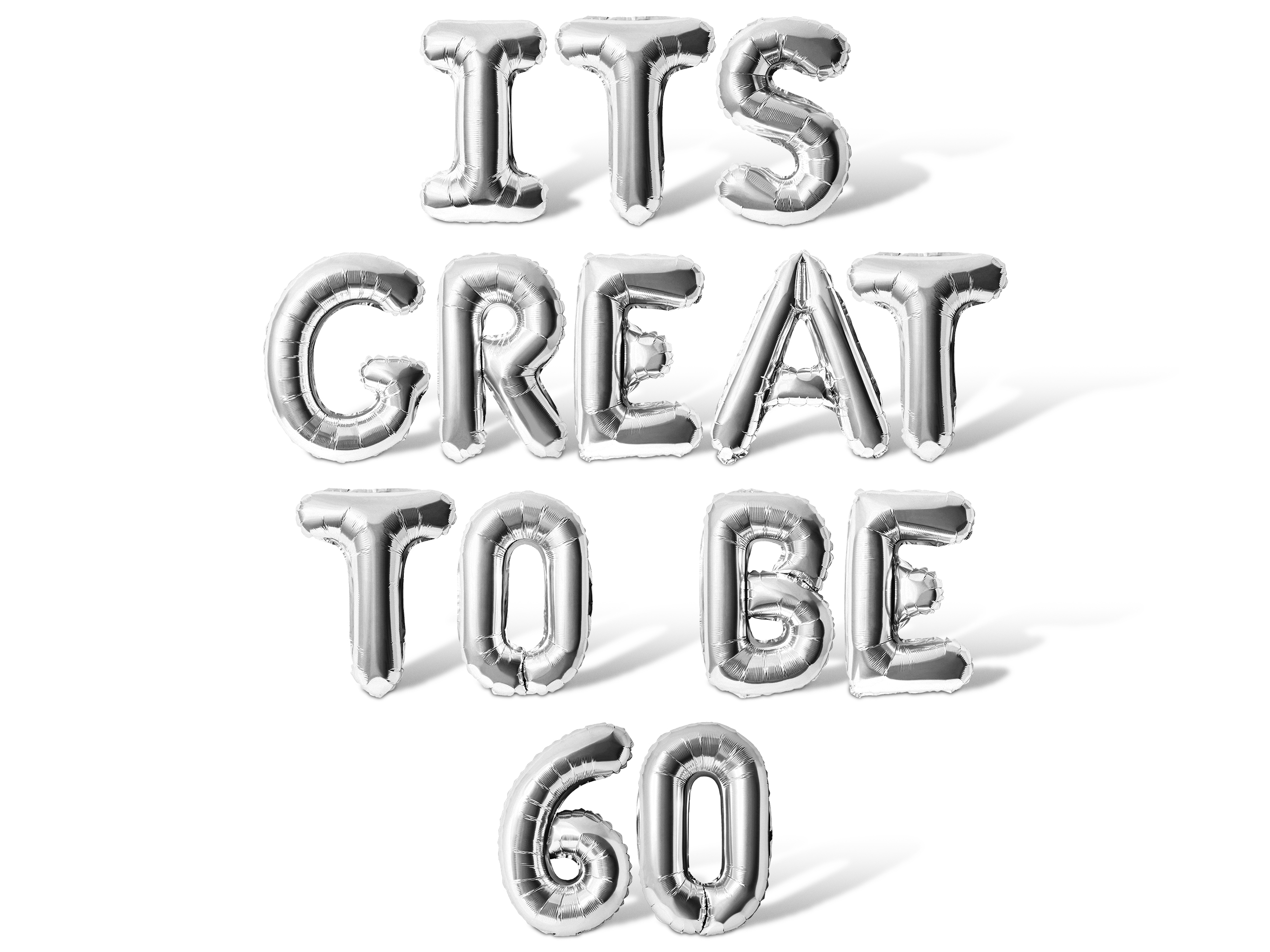 Letter Balloons - ITS GREAT TO BE 60 16