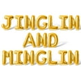 thumbnail image 1 of Letter Balloons - JINGLIN AND MINGLIN 16" Inch Alphabet Letters Foil Mylar Balloon Christmas Party Banner (Gold), 1 of 5