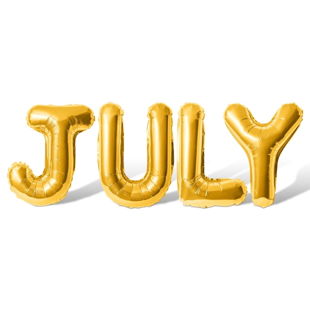 July Large Letters Letter Balloons - JULY 16