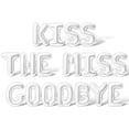 thumbnail image 1 of Letter Balloons - KISS THE MISS GOODBYE 16" Inch Alphabet Letters Foil Mylar Balloon Bachelorette or Bridal Shower Party Banner (White), 1 of 5