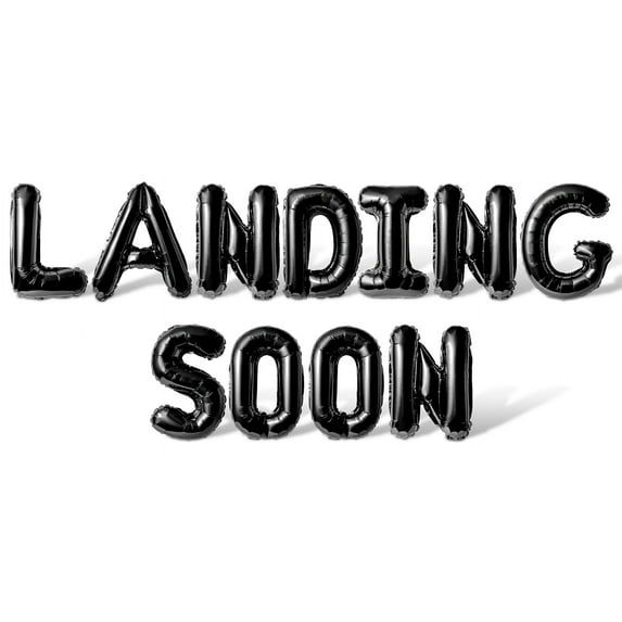 Letter Balloons - LANDING SOON 16" Inch Alphabet Letters Foil Mylar Balloon Baby Shower Party Banner (Black)