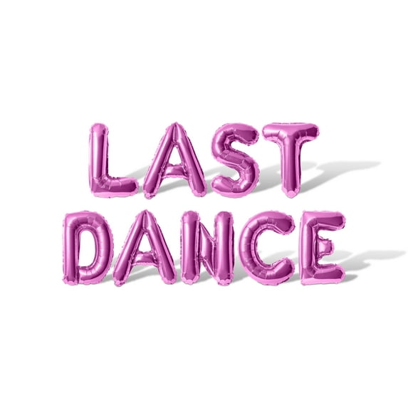 Letter Balloons - LAST DANCE 16" Inch Alphabet Letters Foil Mylar Balloon Bachelorette Party or Bridal Shower Banner (Pink)