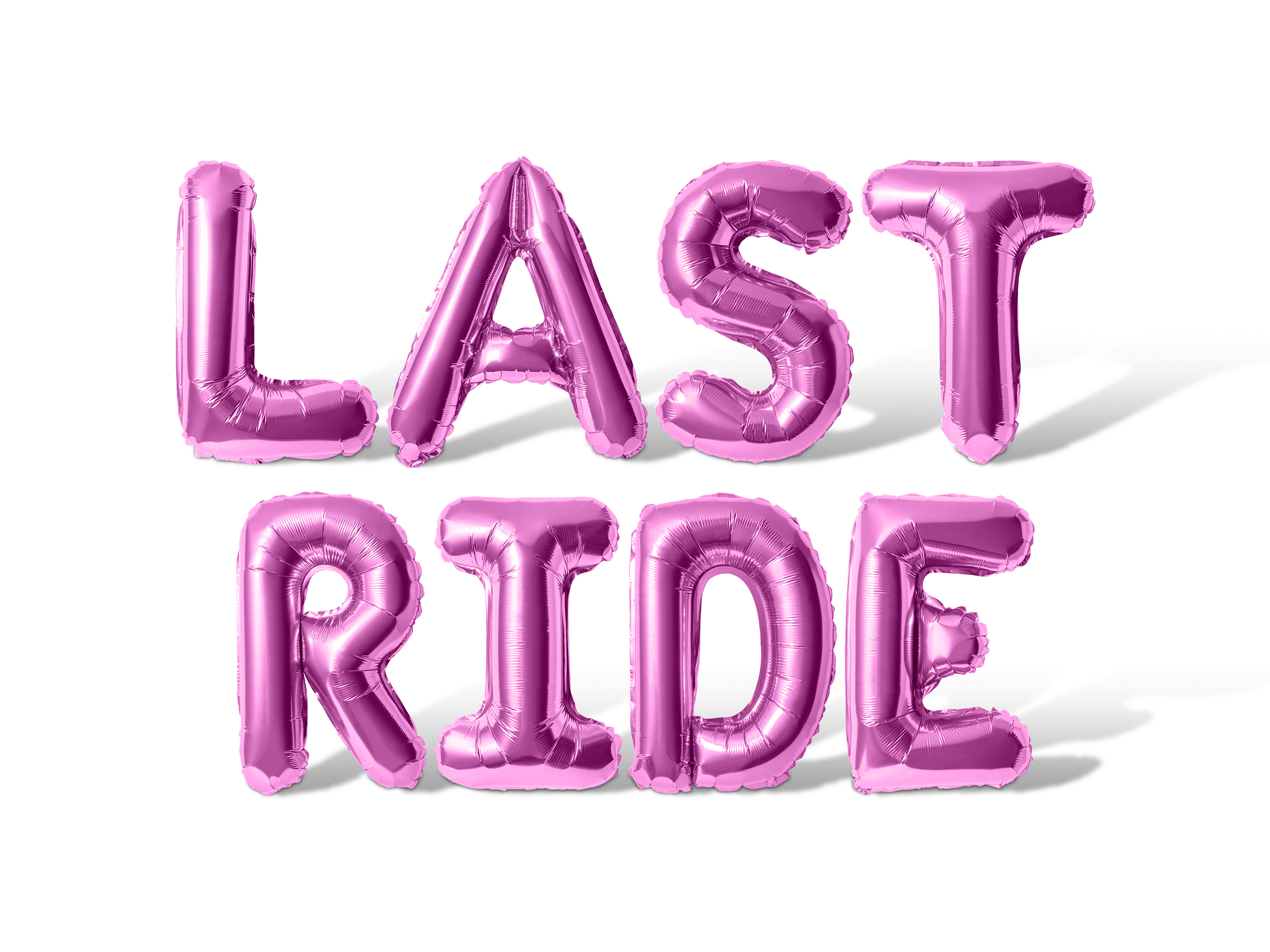 Let's Ride Lettering Letter Balloons - LAST RIDE 16