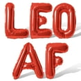 thumbnail image 1 of Letter Balloons - LEO AF 16" Inch Alphabet Letters Foil Mylar Balloon Leo Birthday Party Banner (Red), 1 of 5