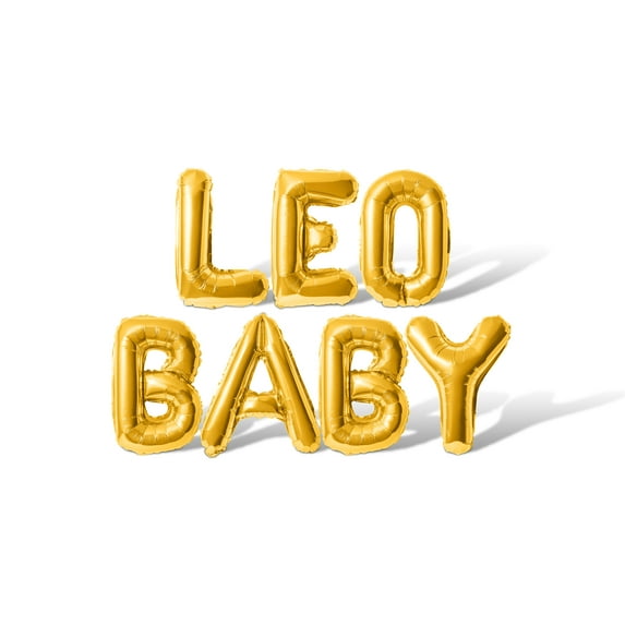 Letter Balloons - LEO BABY 16" Inch Alphabet Letters Foil Mylar Balloon Birthday Party Banner (Gold)