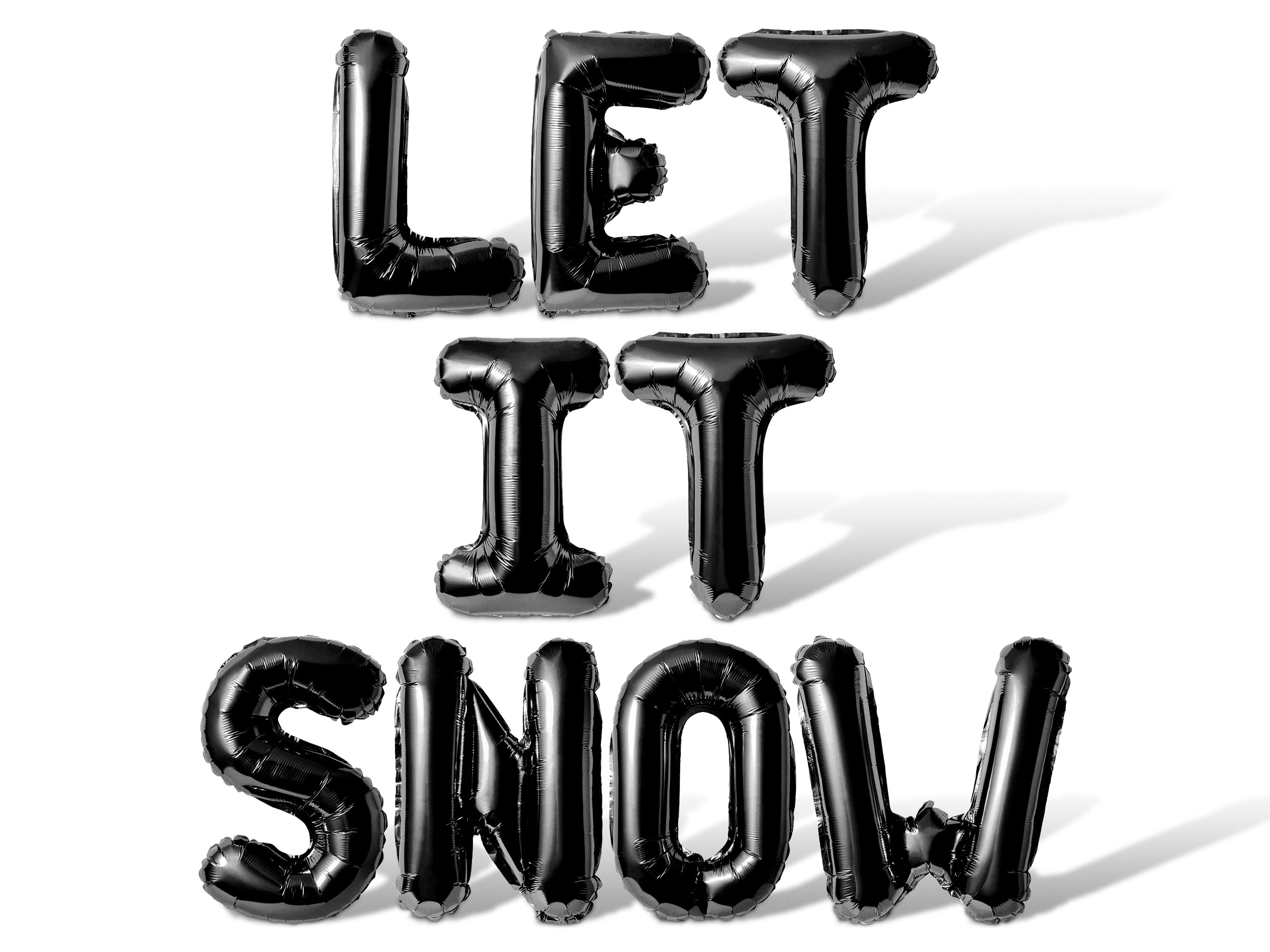 Let It Lettering Letter Balloons - LET IT SNOW 16