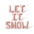 thumbnail image 1 of Letter Balloons - LET IT SNOW 16" Inch Alphabet Letters Foil Mylar Balloon Christmas Party Banner (Rose Gold), 1 of 5