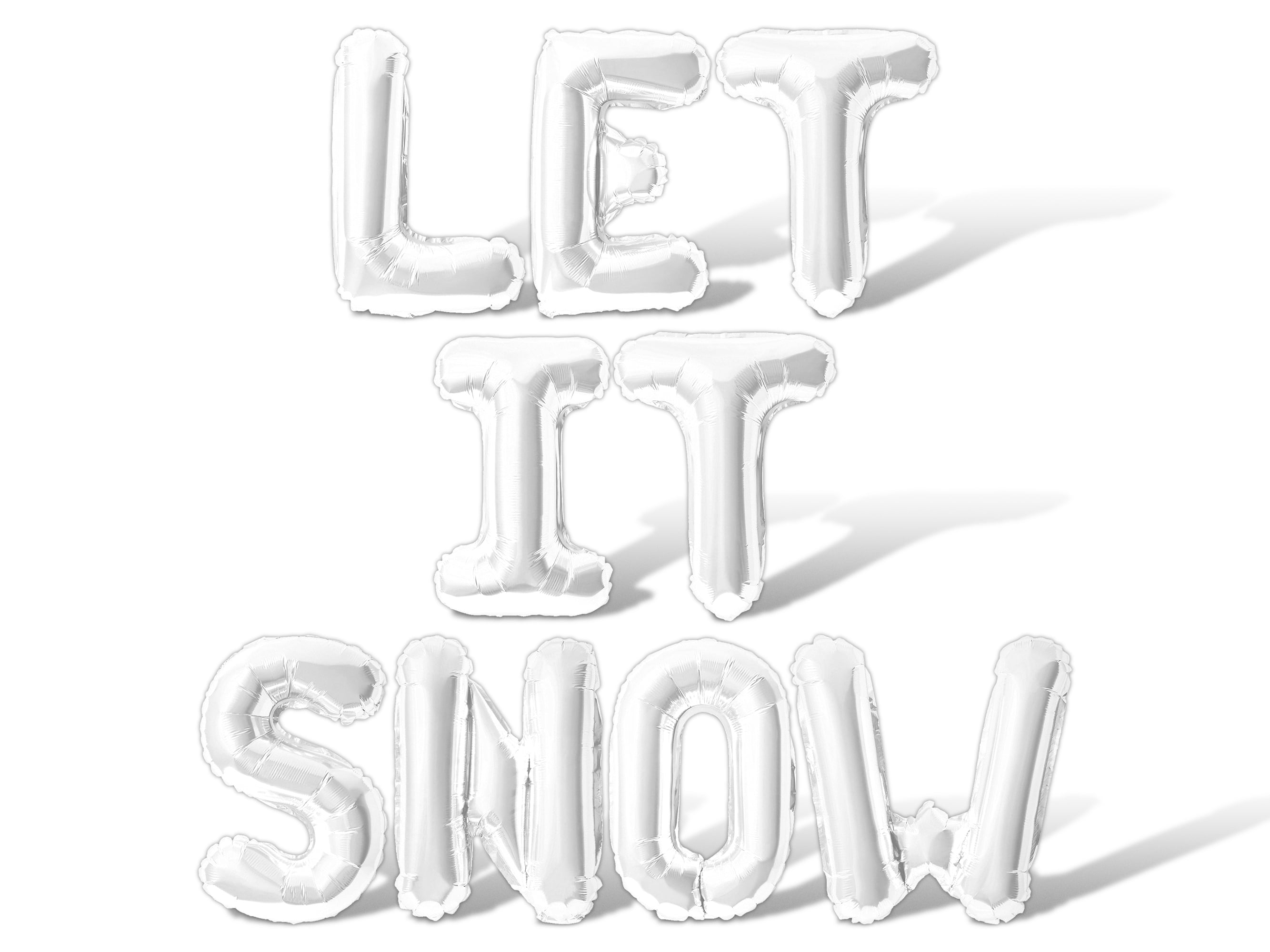 Let It Lettering Letter Balloons - LET IT SNOW 16