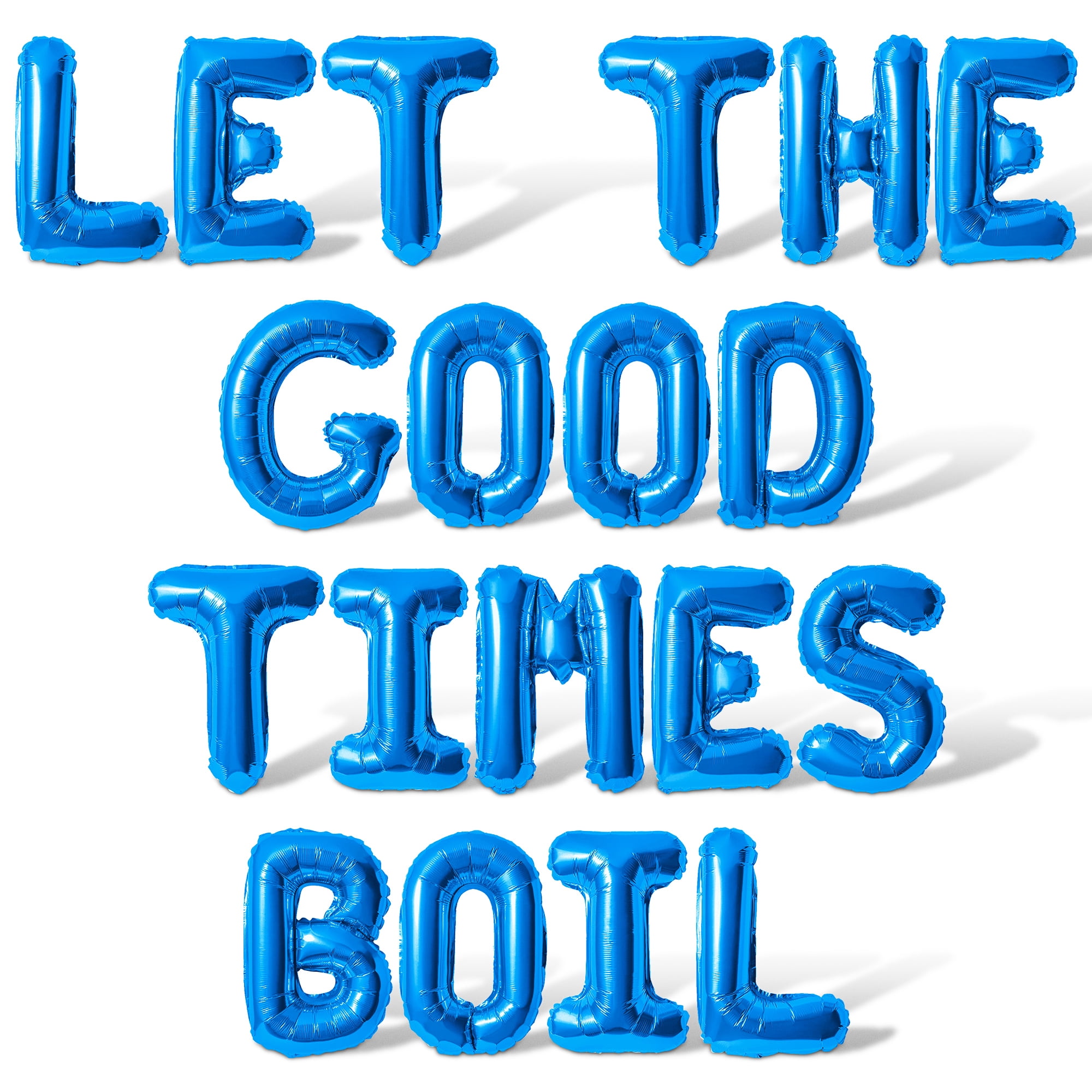 Letter Balloons - LET THE GOOD TIMES BOIL 16" Inch Alphabet Letters Foil Mylar Balloon Birthday Party Banner (Blue)