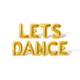 thumbnail image 1 of Letter Balloons - LETS DANCE 16" Inch Alphabet Letters Foil Mylar Balloon Bachelorette or Bridal Shower Party Banner (Gold), 1 of 5