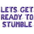 thumbnail image 1 of Letter Balloons - LETS GET READY TO STUMBLE 16" Inch Alphabet Letters Foil Mylar Balloon Bachelorette Party Banner (Purple), 1 of 5