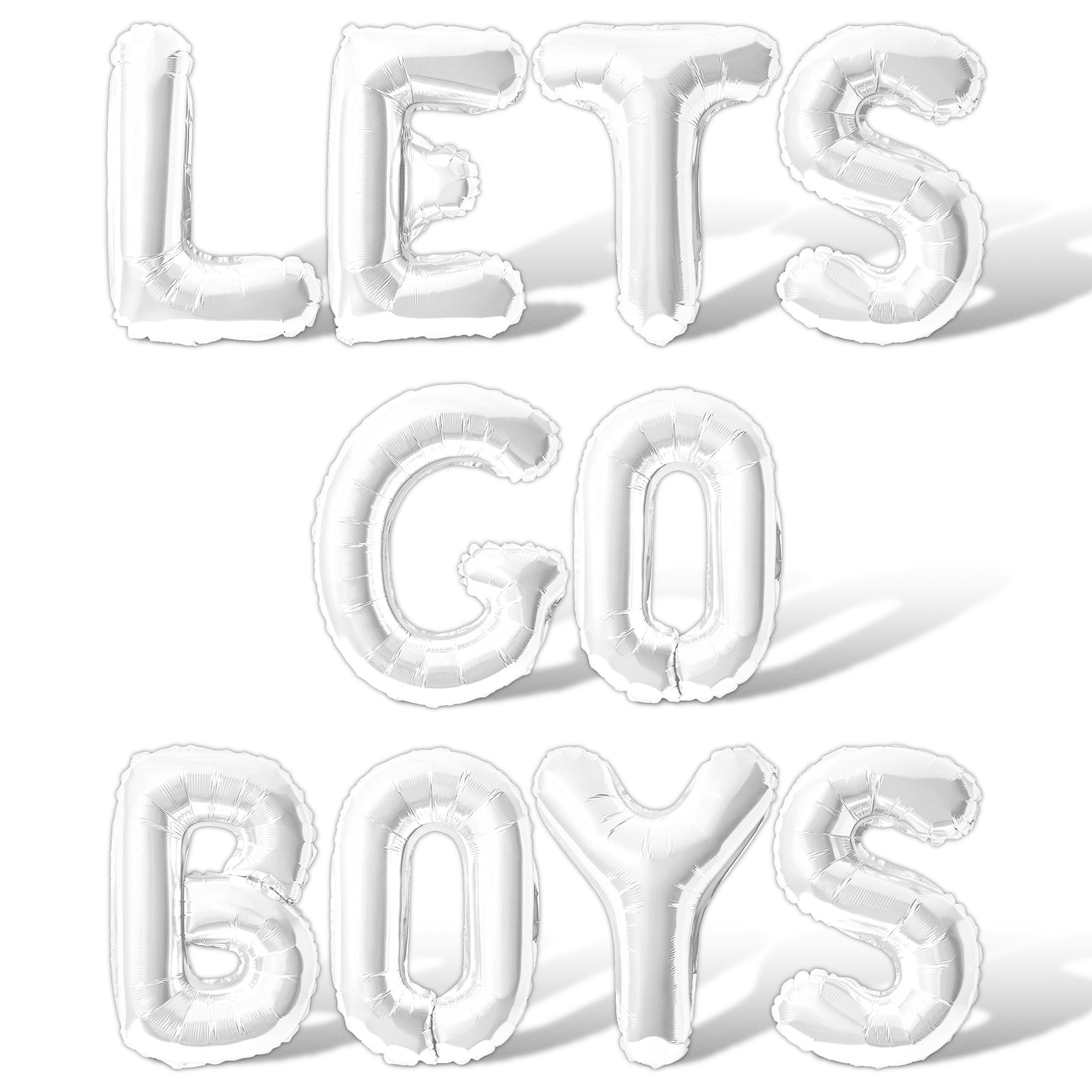 LETS DANCE Letter Balloons - 16 Inch Gold Foil Alphabet Banner For Birthday Parties & Decor